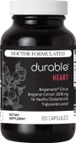 Durable Heart 1,000 Mg Extra-Strength Bergamonte Citrus Bergamot & Olive Leaf Extract + Non-Gmo Vitamin C - Natural Heart Supplements, Healthy Cholesterol Support - Made In Usa (1 Bottle)