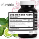 Durable Heart 1,000 Mg Extra-Strength Bergamonte Citrus Bergamot & Olive Leaf Extract + Non-Gmo Vitamin C - Natural Heart Supplements, Healthy Cholesterol Support - Made In Usa (1 Bottle)