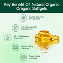 Oil Of Oregano Capsules | 6000Mg Oil Of Oregano With Black Seed Oil Pill | Organic Wild Harvest Oregano | Aceite De Oregano Softgels| Non-Gmo | Gluten Free Formula
