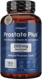 Prostate Plus Natural Prostate Care And Urinary Health Supplement For Men Enriched With Saw Palmetto, Vitamin B6, Vitamin E, Selenium And Zinc. 180 Capsules