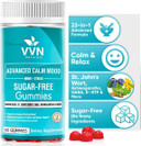 Sugar Free 22 In 1 Calm Mood Gummies St. John'S Wort, 5-Htp, Gaba, Ashwagandha| Magnesium Glycinate Gummies | Non-Gmo, Natural Support Stress & Relaxation, Mood & Energy | Vegan, 60 Ct