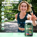 Sea Moss 12000Mg Black Seed Oil 6000Mg Ashwagandha 3000Mg Turmeric 1000Mg Bladderwrack 2000Mg Burdock 3000Mg & Vitamin C & D3 With Elderberry Manuka Yellow Dock Iodine Chlorophyll Acv.60 Days Supply