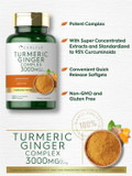 Carlyle Turmeric And Ginger Supplement 3000 Mg | 120 Softgel Capsules | Turmeric Curcumin Complex | With Black Pepper Extract | Non-Gmo, Gluten Free