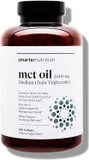 Smarter Nutrition Mct Oil Capsules C8 And C10 - Ketogenic Fuel For Brain & Body, Sustained Energy - From Cold-Pressed Coconut, Palm & Gluten-Free, Non-Gmo 180 Count - 60-Day Supply