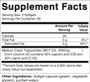 Vitamatic Mct Oil 3000 Mg Per Serving - 180 Softgels - From Coconut Oil - Contains 55% Caprylic Acid C8 And 40% Capric Acid C10