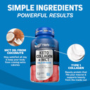Herbtonics Keto Gummies With Mct + Collagen | Sugar Free Mct Oil Capsules | Anti Aging, Hair Growth, Skin Care & Strong Nails Protein Collagen Gummies | On-The-Go Keto Gummy