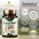 Calcium 1200 Mg With Vitamin D3, Calcium Supplement Vitamins, Supports Bone Strength, Teeth & Immune System, Calcium Supplements For Women & Men, Nature'S Absorbable Calcium Carbonate - 240 Tablets