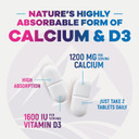 Calcium 1200 Mg With Vitamin D3, Calcium Supplement Vitamins, Supports Bone Strength, Teeth & Immune System, Calcium Supplements For Women & Men, Nature'S Absorbable Calcium Carbonate - 120 Tablets Calcium 1200 Mg With Vitamin D3, Calcium Supplement Vitamins, Supports Bone Strength, Teeth & Immune System, Calcium Supplements For Women & Men, Nature'S Absorbable Calcium Carbonate - 120 Tablets