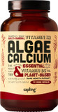 Calcium Supplement - Whole Food With Vitamin K2 & D3, Magnesium, Zinc, Boron, Mineral Complex. Sourced Sustainably From Red Algae. For Bone Strength And Support. Non-Gmo & Vegan 90 Capsules
