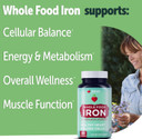 Yuve Whole Food Chelated Iron 18 Mg Supplement - Formulated For Maximum Absorbption - Supports Healthy Heart & Blood Cells - Boosts Energy & Cognitive Functions - Vegan, Non-Gmo, Gluten-Free - 60 Caps