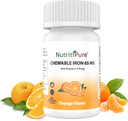 Chewable Iron 65 Mg With Vitamin C 270 Mg - Tablet In Orange Flavor 60 Count