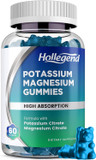 Potassium Magnesium Gummies, High Absorption Potassium Citrate 99Mg Magnesium Citrate 180Mg, Chewable Gummy Supplements For Leg Cramps & Muscle, 60 Count