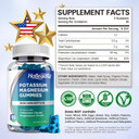 Potassium Magnesium Gummies, High Absorption Potassium Citrate 99Mg Magnesium Citrate 180Mg, Chewable Gummy Supplements For Leg Cramps & Muscle, 60 Count