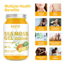 (28 Oz) Sea Moss Gel Organic Raw Flavored Irish Seamoss Gel Natural Vegan Pineapple 102 Vitamins And Minerals Wild Harvested Non-Gmo Immune Defense Booster Thyroid Digestive Support Supplement