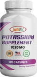 Healthlife Potassium Supplement, 1020 Mg,60 Servings, 120 Caps, Potassium Bicarbonate