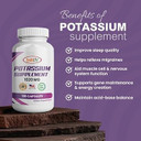 Healthlife Potassium Supplement, 1020 Mg,60 Servings, 120 Caps, Potassium Bicarbonate