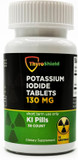 Potassium Iodide Tablets 130 Mg | 30Ct Iodine Tablets For Radiation Exposure - Potassium Iodine Pills - Yodo Naciente - Ki Pills - Made In Usa - Travel Size