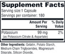 Twinlab Potassium Caps - Electrolyte Supplement For Muscle, Heart & Tissue Health - 180 Capsules, 99 Mg Twinlab Potassium Caps - Electrolyte Supplement For Muscle, Heart & Tissue Health - 180 Capsules, 99 Mg