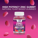 Zinc Gummy For Adults 50Mg, Max Strength Bone, Skin & Immune Support Zinc Gummies, Vegan, Non-Gmo & Gluten Free, Immune Health Support, NatureâS Antioxidant Chewable Zinc Vitamins - 60 Gummies