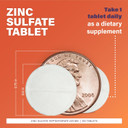 Rugby Zinc Sulfate 220 Mg Tablets - Made With Zinc Sulfate Heptahydrate - Dietary Supplement - 100 Tablets