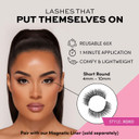 Glamnetic Magnetic Eyelashes - Xoxo | Short Magnetic Lashes, 60 Wears Reusable High Volume Faux Mink Lashes, Round - 1 Pairxoxo