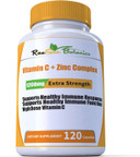 High Dose Extra Strength 1200Mg Vitamin C + Zinc Complex For Immune Support Health 120 Capsule 2 Month Supply Veggie Capsule Non-Gmo Gluten Free Vegan