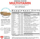 Silver Fern Whole Food Daily Multi Vitamin W/Trace Mineral Blend Supplement - 1 Bottle - 60 Vegicaps - 30 Day Supply - Natural, Non-Gmo, Vegan, Men'S & Women'S Multivitamin - Zero Synthetics