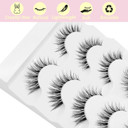 Veleasha Lashes 5D Faux Mink Lashes 100% Handmade Luxurious Fake Eyelashes Lightweight Fluffy False Eyelashes 5 Pairs Pack (G2)