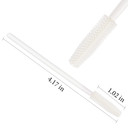 Myaokue-Up 100Pcs Silicone Mascara Wands Disposable Eyelash Brushes Wand For Extension Makeup Brush Tool Bulk (Silicone All White)Silicone All White