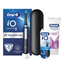 Oral-B Io3 Black Electric Toothbrush+Toothbrush Heads & Paste Bundle