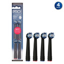 Procare Total Clean Black Toothbrush Heads X4