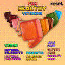Reset Hair & Nails Vitamins Gummies Cherry Flavour -60Pcs