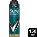 Sure Men Antiperspirant Deo Aerosol Nonstop Sport Cool 150Ml
