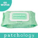 Patchology Clean Af Facial Cleansing Wipes - On-The-Go Refreshing Travel Size Face Wipes For Removing Dirt And Oil - Makeup Remover Wipes For Sensitive And Oily Skin (1 Pack/60 Count)