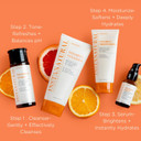 Instanatural Vitamin C Four Step Skin Care Kit, Brightens, Hydrates, Prevents Signs Of Aging, Face Wash, Toner, Serum And Moisturizer, With Botanical Extracts