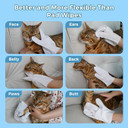Pet Bathing Gloves for Dogs & Cats-Cleaning & Deodorizing Grooming Gloves, Nourish Fur Glove Wipes for Daily Care and Traveling, Rinse Free, Unscented, 6 PCS