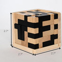 Wooden Brain Teaser Puzzle Cube – 3D T&L Shaped Tetris Blocks | Geometric Intellectual Jigsaw Educational Toy for Kids & Adults | Mind-Challenging Wooden Puzzle Game