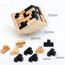 Wooden Brain Teaser Puzzle Cube – 3D T&L Shaped Tetris Blocks | Geometric Intellectual Jigsaw Educational Toy for Kids & Adults | Mind-Challenging Wooden Puzzle Game