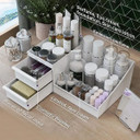 Livingandhome Plastic Makeup Storage Box With Drawers Large