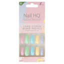 Nail Hq Long Coffin Mixed Pastels