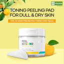 Scinic Feel So Good Peeling Pad [ Toning Care] 70 Pcs | For Dull & Dry Skin | Vegan-Certified Cotton Fabric | Mild Peeling Without Irritation | Gentle Ph 5.5 Pha Peeing | 100% Vegan | K-Beauty