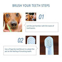 Dental Care Kit Set for Dogs & Puppies - Dual-Head Toothbrush, 2 Finger Brushes, and Mint-Flavored Toothpaste (100g) for Dogs and Puppies