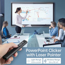 Wireless Presenter Remote for PowerPoint – Rechargeable Clicker with USB/Type C Dual Receiver, Compatible with MAC/Windows/Linux