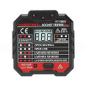 Digital Display Socket Tester | Multi-Function Electrical Safety Tester with Voltage, Current, and Ground Detection | Bright LED Indicators and LCD Screen (HT106D,HT106E)