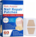Nail repair patches for damaged nails treatment, 60pcs pack for effective and gentle nail renewal and strengthening. Nail repair patches for damaged nails treatment, 60pcs pack for effective and gentle nail renewal and strengthening.