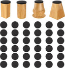 VALUEVIBES Non-Slip Furniture Pads – Set of 48 Round 1 Inch Adhesive Grippers for Sofa, Chair, Table | Anti-Skid Pads for Furniture | Prevents Sliding on Hardwood, Tile & Wood Floors (48, Square)