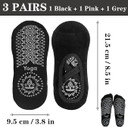 Women’s Non-Slip Grip Yoga Socks – Padded Cotton Pilates, Barre, Ballet, PiYo Floor Socks with Cross Strap Design