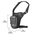 Motorcycle Leg Bag – Waterproof Tactical Waist Bag with 2 Compartments, Multifunctional Hip Side Bag for Men, Biking, Climbing, Travel
