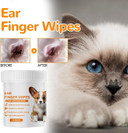 Pet Ear Finger Wipes – Aloe & Chamomile Finger‑Fit Ear Cleaner for Dogs, Cats & Small Animals (50pcs)