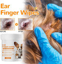 Pet Ear Finger Wipes – Aloe & Chamomile Finger‑Fit Ear Cleaner for Dogs, Cats & Small Animals (50pcs)